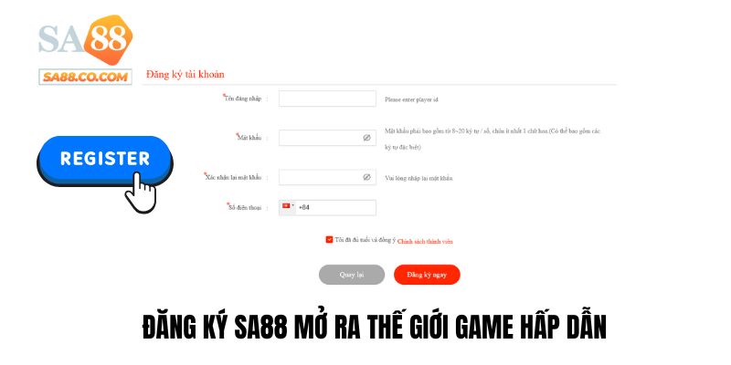 Đăng ký Sa88 mở ra thế giới game hấp dẫn